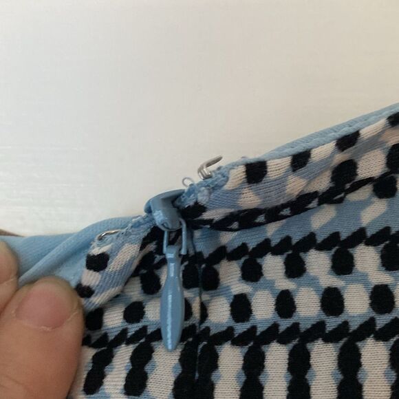 Loft Blue and White Printed Midi Sleeveless Dress Size Small - Picture 12 of 13